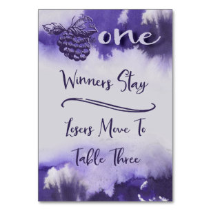 Tarjeta De Mesa Cuadro bonito 1 de la acuarela de las uvas de vino