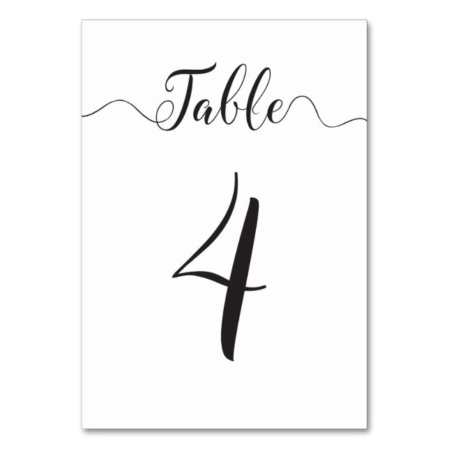 Tarjeta De Mesa Cuadro de bodas número 4 (Anverso)