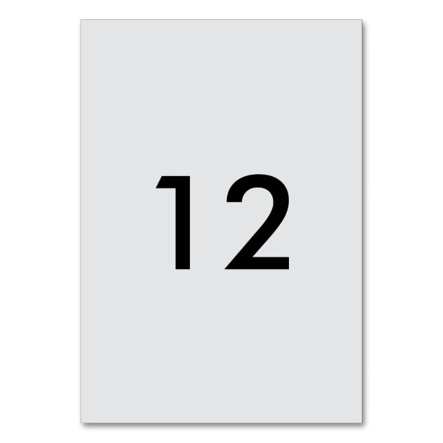 Tarjeta De Mesa Cuadro No. (Anverso)