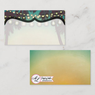 Tarjeta De Mesa Cuadros Blanche Place Cards Beach Sunset Palm Tree