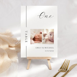 Tarjeta De Mesa Cuando éramos Bodas de edad Número de tabla Rótulo