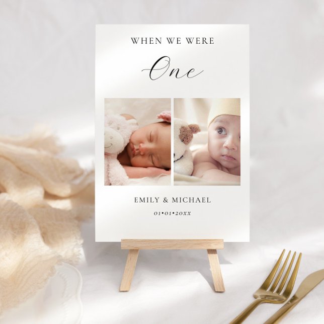 Tarjeta De Mesa Cuando éramos Bodas de edad Número de tabla Rótulo (Subido por el creador)