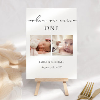 Tarjeta De Mesa Cuando éramos Bodas de edad Número de tabla Rótulo