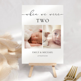 Tarjeta De Mesa Cuando éramos Bodas de edad Número de tabla Rótulo