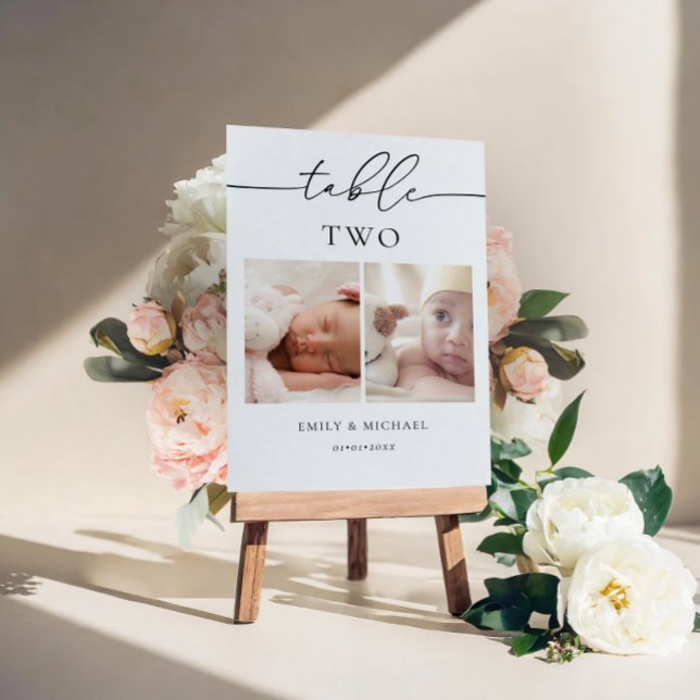 Tarjeta De Mesa Cuando éramos Bodas de edad Número de tabla Rótulo (Subido por el creador)