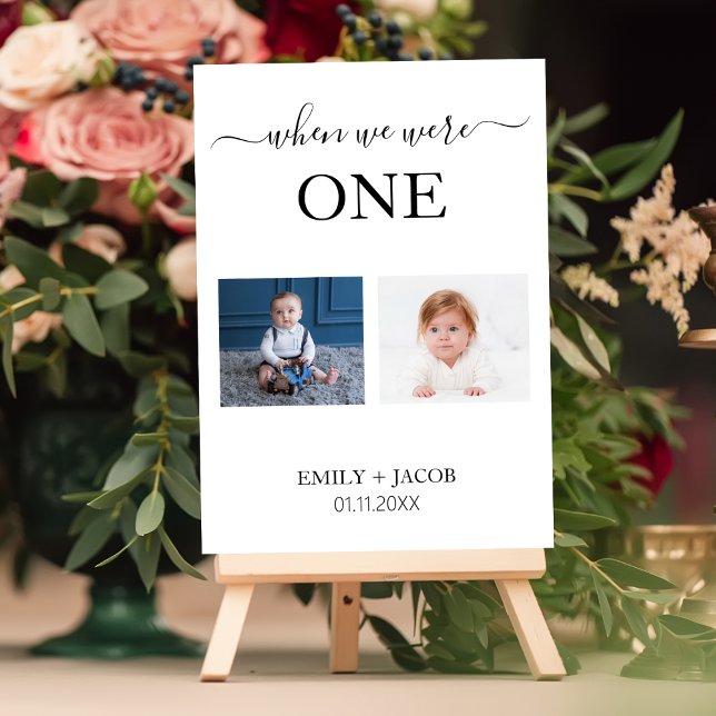 Tarjeta De Mesa Cuando Éramos Fiesta De Recepción De Bodas Moderna (Subido por el creador)