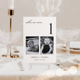 Tarjeta De Mesa Cuando éramos foto de edad