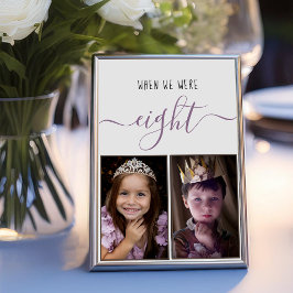 Tarjeta De Mesa Cuando Teniamos Ocho Guión Fotos de la Infancia Bo