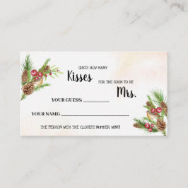 Tarjeta De Mesa ¿Cuántos besos para la señora Navidades duchan el