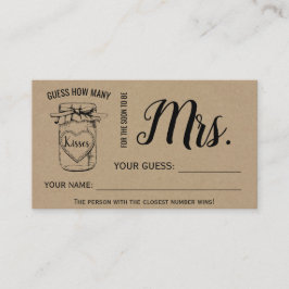 Tarjeta De Mesa ¿Cuántos besos para que pronto sea la carta de la