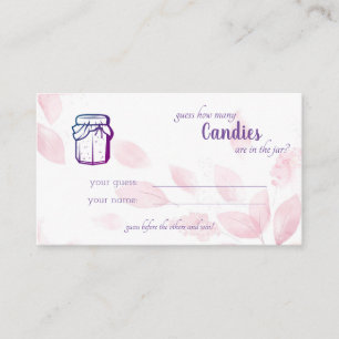 Tarjeta De Mesa Cuantos Candies Bridal Shower Game Card