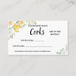 Tarjeta De Mesa Cuántos corchos leones y Rosas juegan con ducha de