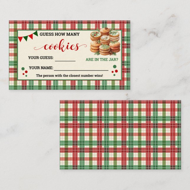 Tarjeta De Mesa ¿Cuántos Navidades de juegos de cocina juegan con  (Anverso / Reverso)