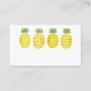 Tarjeta De Mesa Cuidada acuarela Pineapples Combinar patrón verano