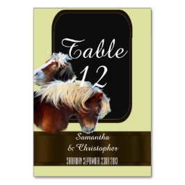 Tarjeta De Mesa Cuidados ecuestres de caballo y pony