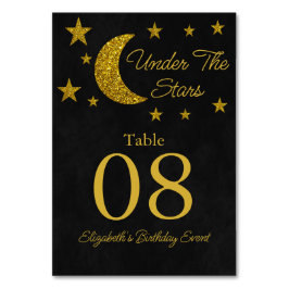 Tarjeta De Mesa Cumpleaños De Debajo De Las Estrellas
