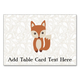 Tarjeta De Mesa Curte Baby Fox