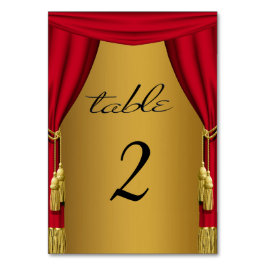 Tarjeta De Mesa Curvas de cine Gold