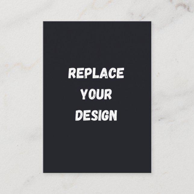 Tarjeta De Mesa Custom black simple Design Add Photo or Text (Anverso)