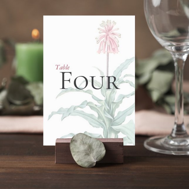 Tarjeta De Mesa Custom Botanical Wedding Table Number (Subido por el creador)