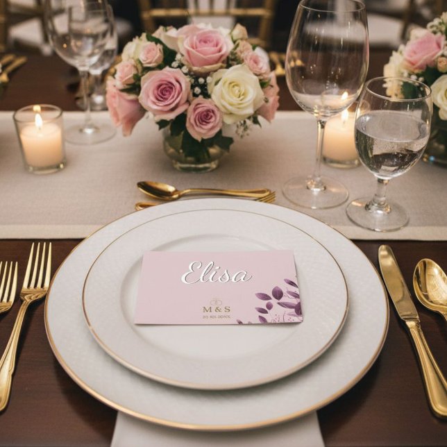 Tarjeta De Mesa Custom Place Cards Personalized Wedding (Subido por el creador)