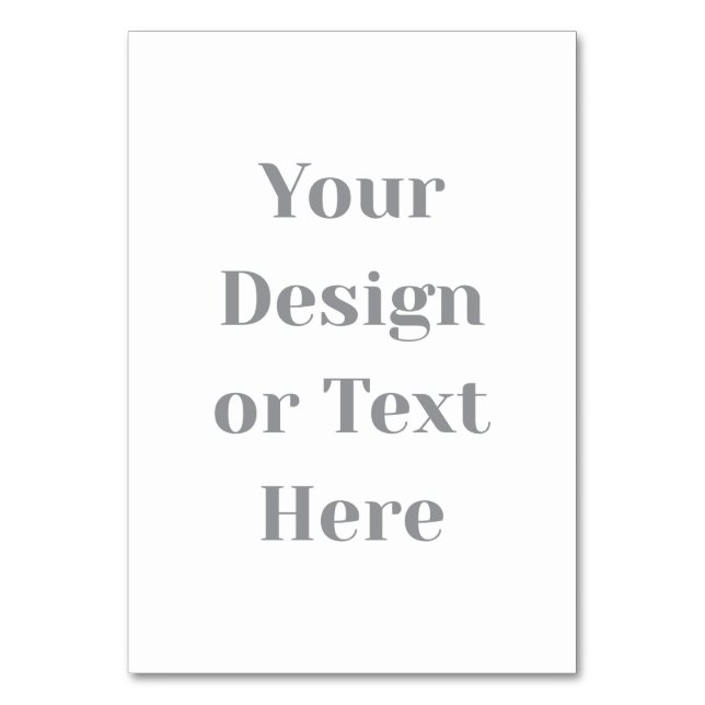 Tarjeta De Mesa Customizable Your Design or Text Here Personalized (Anverso)