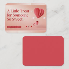 Tarjeta De Mesa Cute 3D Heart Hot Air Balloon Valentine's Day Card