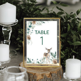 Tarjeta De Mesa Cute Rustic Woodland Deer Baby Shower