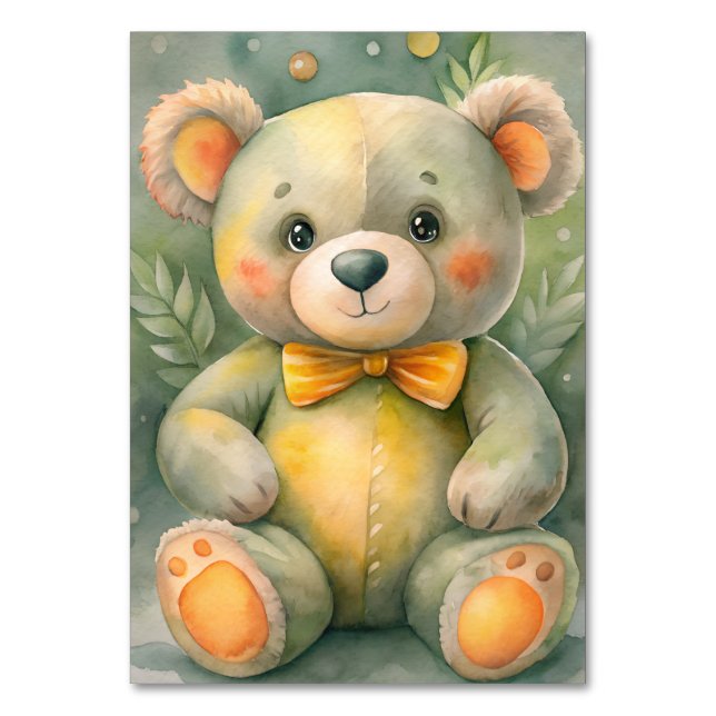 Tarjeta De Mesa Cute Teddy Bear (Anverso)