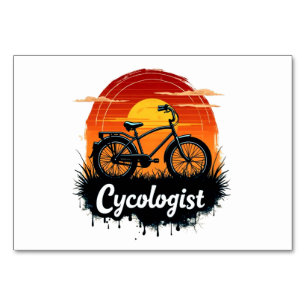 Tarjeta De Mesa Cycologist Bike Adventure: Tee gráfico atardecer