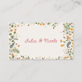 Tarjeta De Mesa Daffodils Botánicos Daisy Peony Flowers Boda