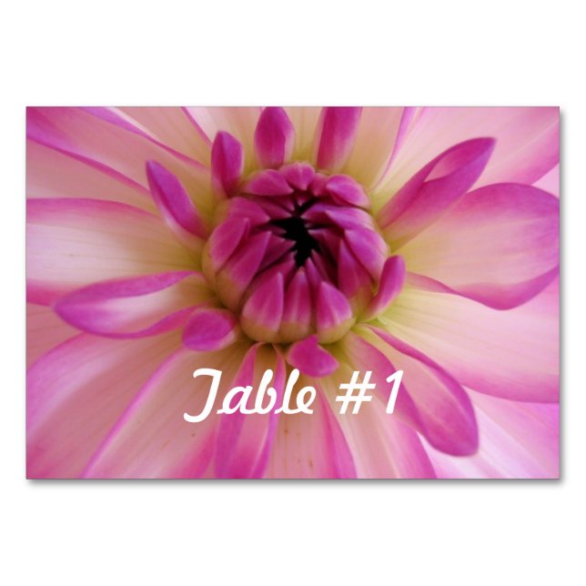 Tarjeta De Mesa Dahlia Flowers (Anverso)