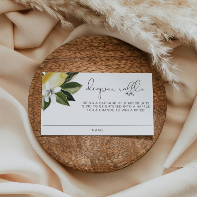 Tarjeta De Mesa DAHLIA Lemon Citrus Fruit Summer Diaper Raffle (Subido por el creador)