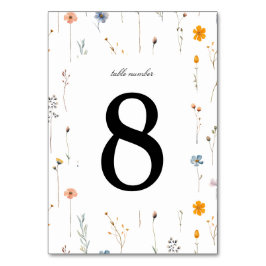 Tarjeta De Mesa Dainty Floral Wildflower Boda