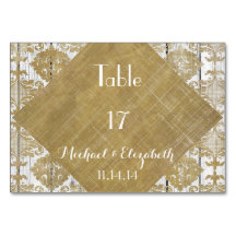 Damasco de oro y Boda de madera blanca