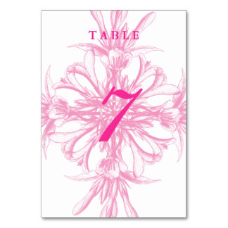 Tarjeta De Mesa Damasco floral rosa Rubor