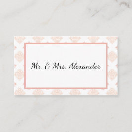 Tarjeta De Mesa Damasco Rubor de Peachy suave