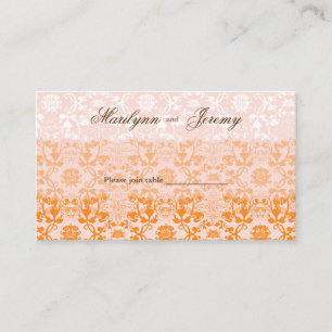 Tarjeta De Mesa Damask Swirls Lace Sorbet Personalizado Table /Pla