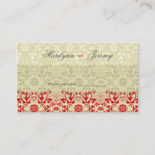 Tarjeta De Mesa Damask Swirls Lace Spice Personalizado Table / Pla