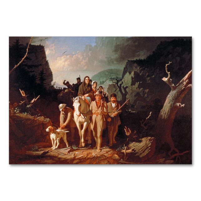 Tarjeta De Mesa Daniel Boone escoltando colonos (Anverso)
