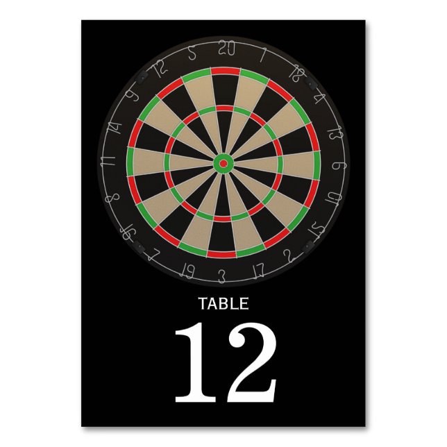 Tarjeta De Mesa Dartboard Lover Bullseye Darts (Reverso)