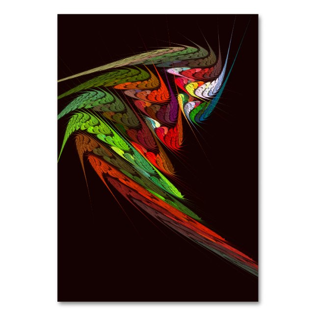 Tarjeta de mesa de arte abstracta de Chameleon (Anverso)
