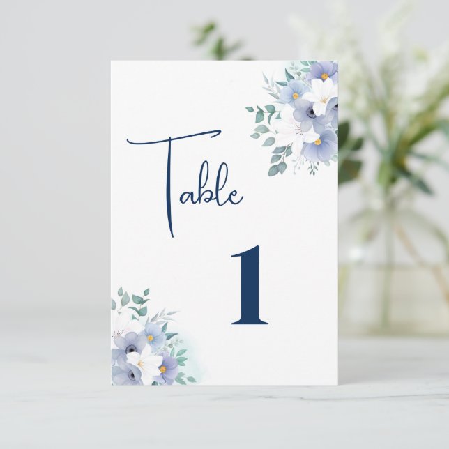 Tarjeta de mesa de boda (Anverso de pie)