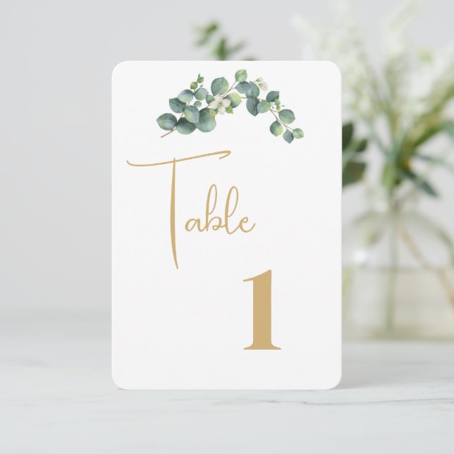 Tarjeta de mesa de boda (Anverso de pie)