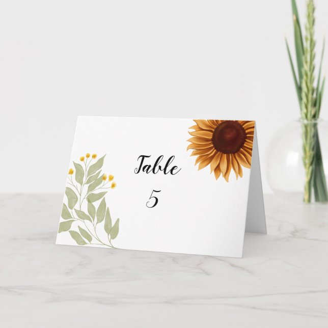 Tarjeta de mesa de boda (Anverso)