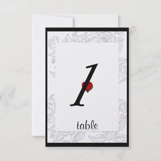 Tarjeta de mesa de boda bohemio elegante negro bla (Anverso)