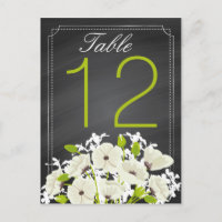 Tarjeta de mesa de Boda de álbumes blancos