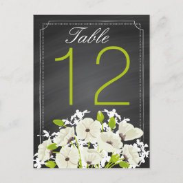 Tarjeta de mesa de Boda de álbumes blancos