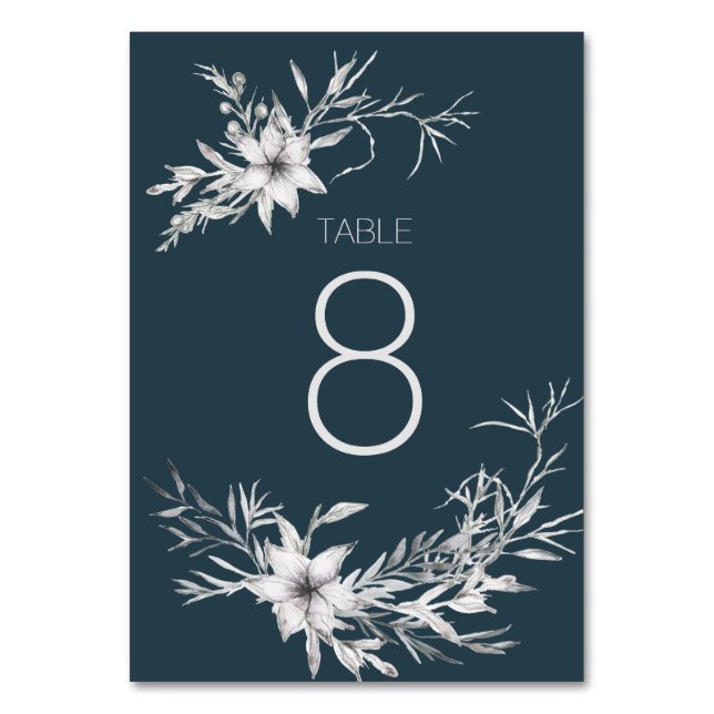 tarjeta de mesa de boda de botánica rústica france (Anverso)