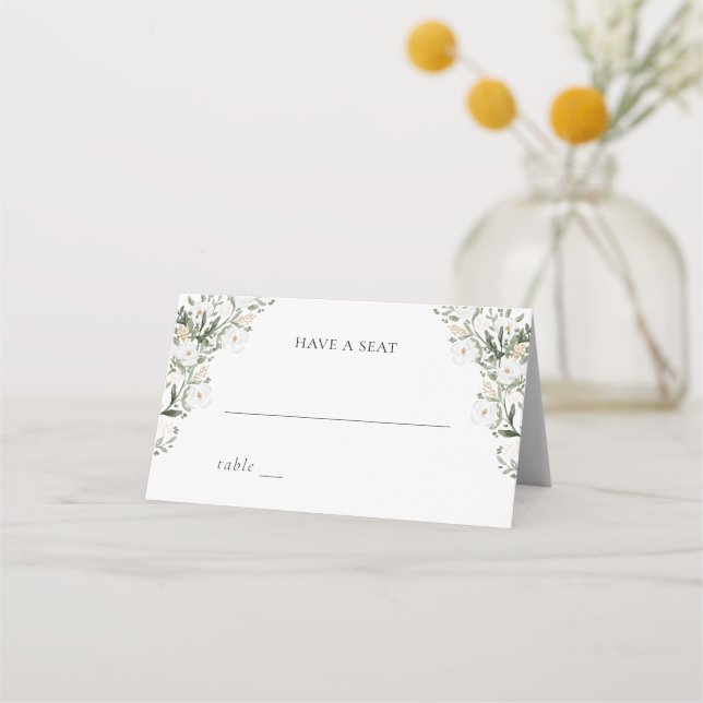 Tarjeta de mesa de Boda de casa de campo (Anverso)